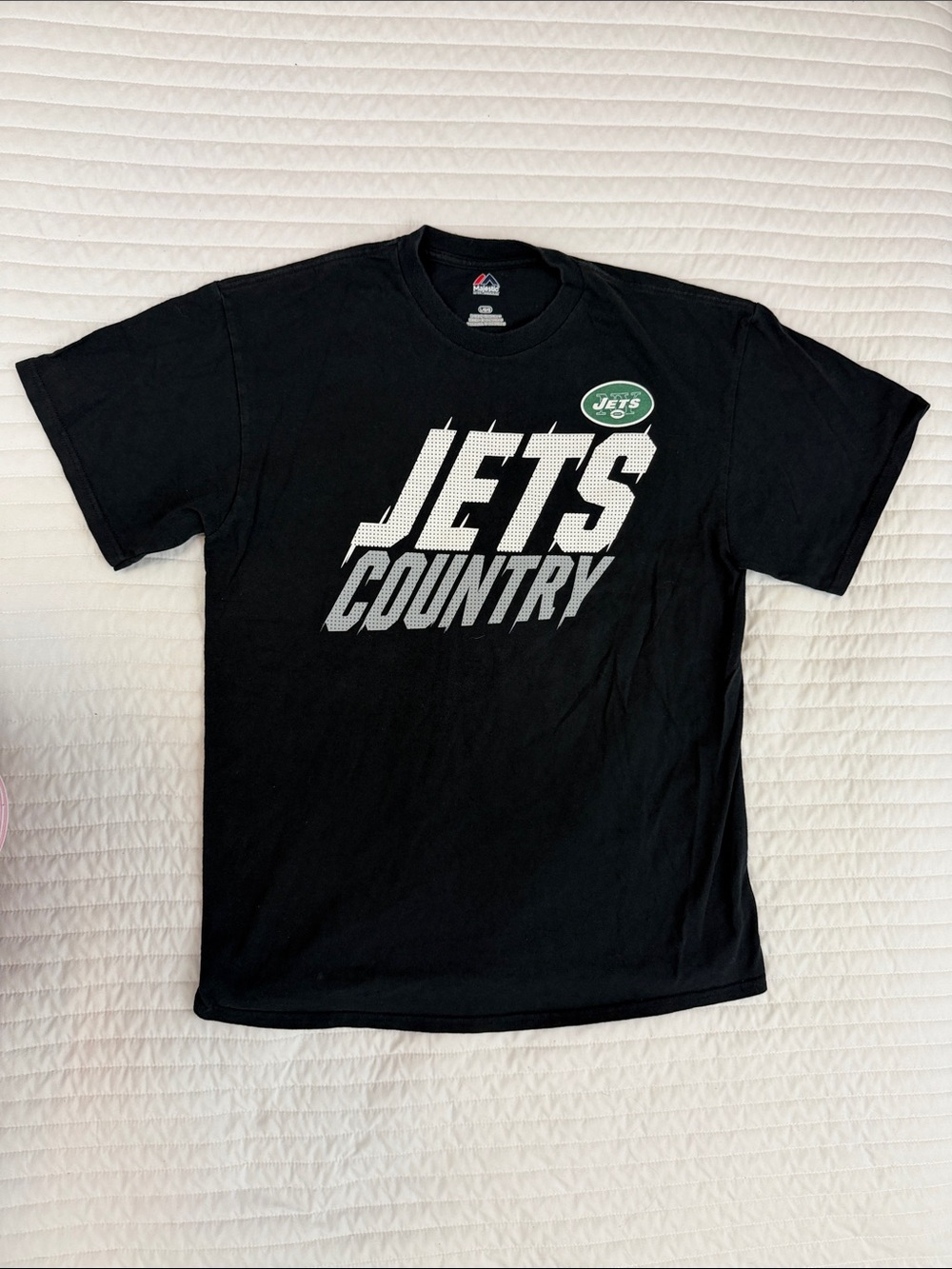 Men Majestic Black New York Jets 'Jets Country' Graphic Tee